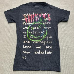 Custom Nirvana Band Tee, One of a Kind Grunge T-shirt Bleached Art
